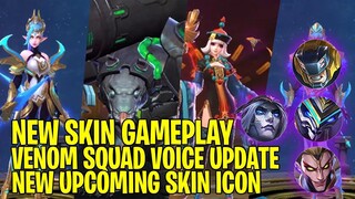 6 NEW SKIN GAMEPLAY | VENOM SQUAD VOICE UPDATE | NEW UPCOMING SKIN - Mobile Legends Update