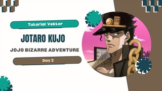 Tutorial Vektor_Jotaro Kujo- Jojo Bizarre Adventure_Day 2