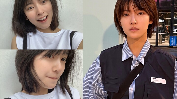 After getting a short haircut, girls all say they like my style!