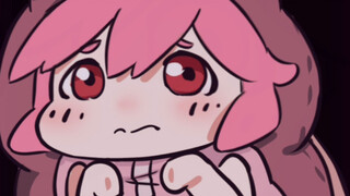 sad cat dance, but pink cockroach