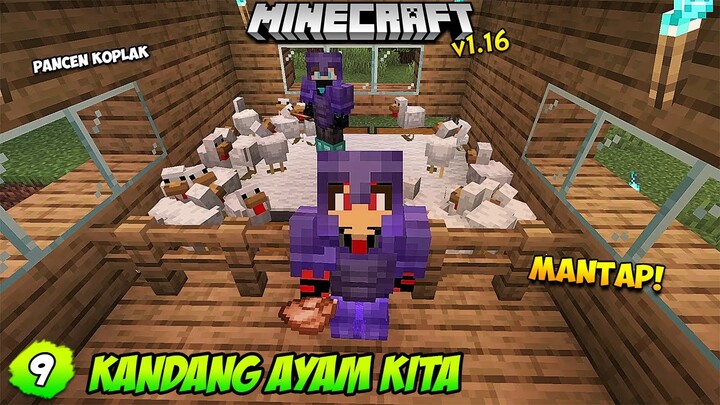 MEMBUAT KANDANG AYAM - Minecraft Survival Indonesia (9) ~ PancenKoplak