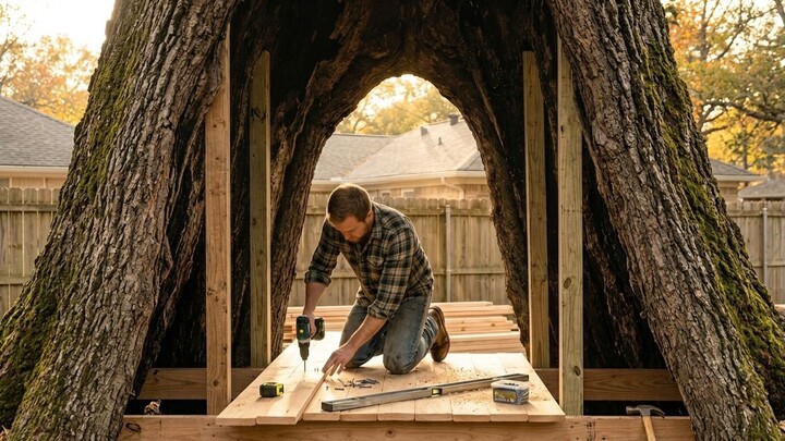 Turning a Giant Hollow Tree into a Secret Luxury Bedroom