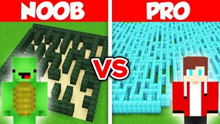 JJ PRO vs Mikey NOOB GIANT MAZE BUILD CHALLENGE in Minecraft Maizen