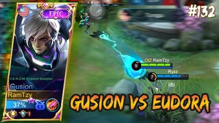 GUSION VS EUDORA, MELAWAN HERO HARAM SEBELUM NERF | GUSION GAMEPLAY #132 | MOBILE LEGENDS BANG BANG