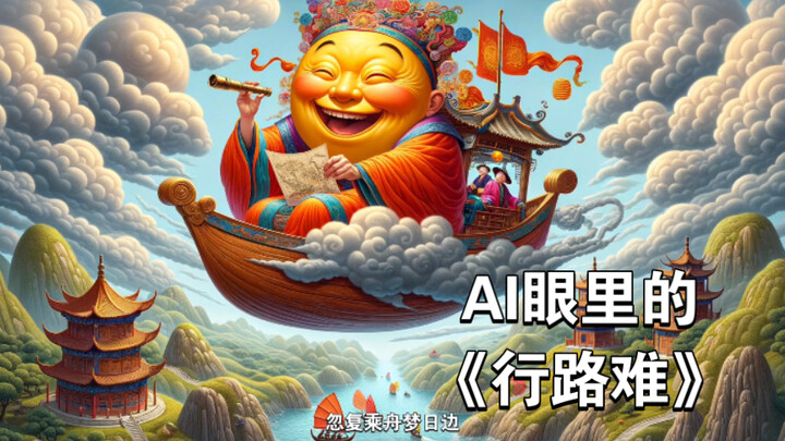 Kinh điển quốc học “Hành Lộ Nan” khi kết hợp với hội họa AI, sẽ nảy lên những tia lửa nào? Sử dụng n