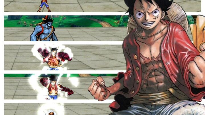 【Mugen】 Bentuk lengkap dan tampilan keterampilan penuh Luffy ada di sini