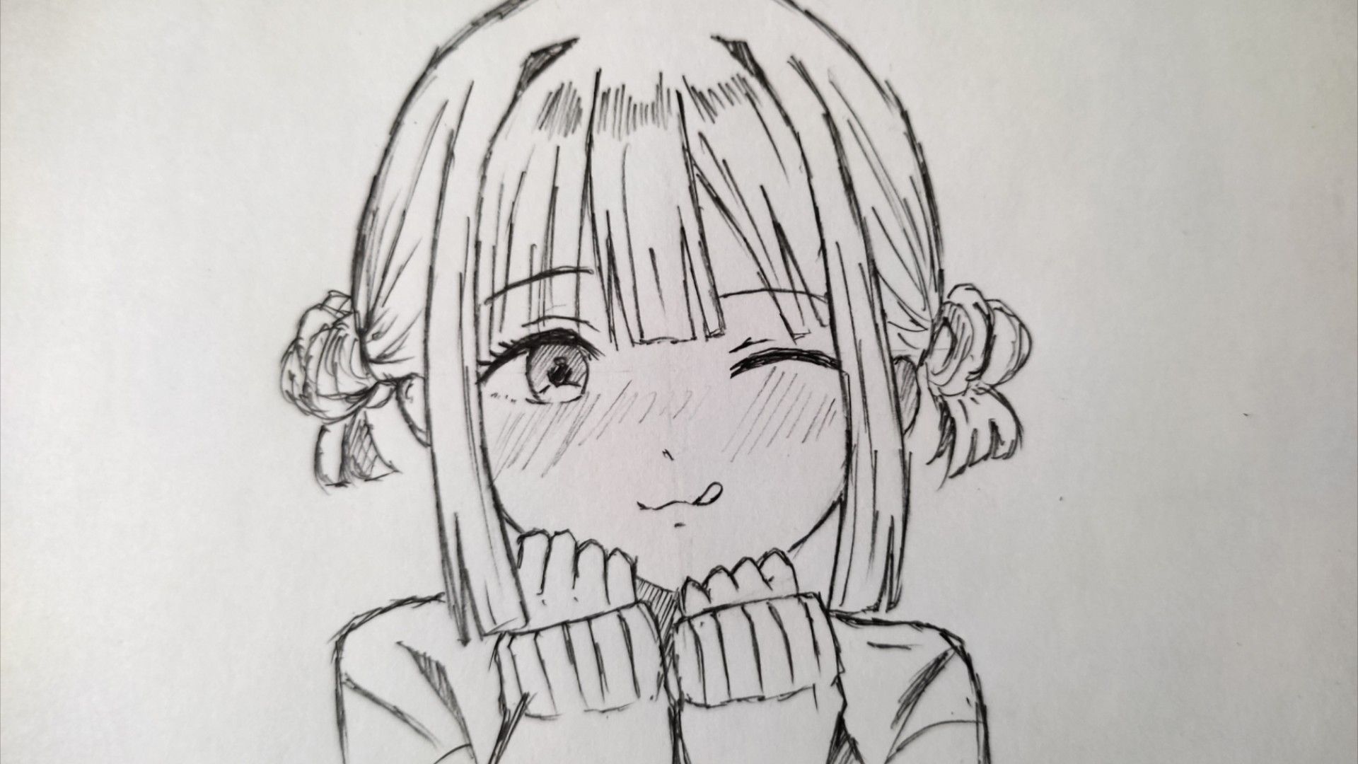 how to draw anime girl face easy
