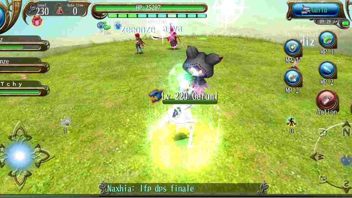 Toram Online Tank 1h Gameplay VS Gerumi lvl 220