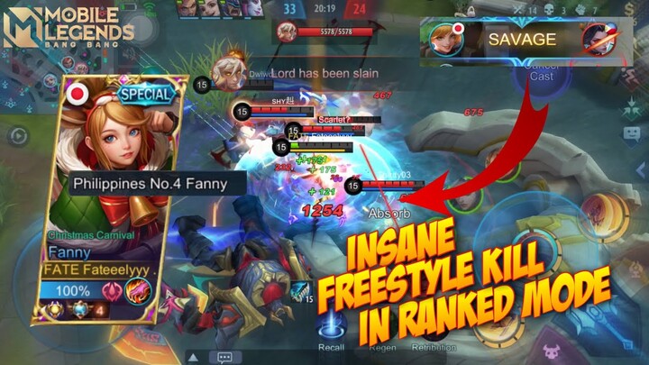 MOST INSANE FANNY FREESTYLE KILL MONTAGE By TOP GLOBAL FANNY | Part 5 | Fate Gaming | MLBB