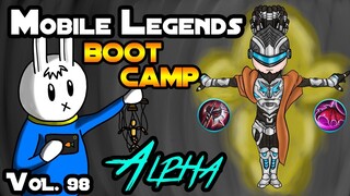 ALPHA - TIPS, ITEMS, SPELL, EMBLEMS, AND GUIDE - MGL MLBB BOOT CAMP VOLUME 98