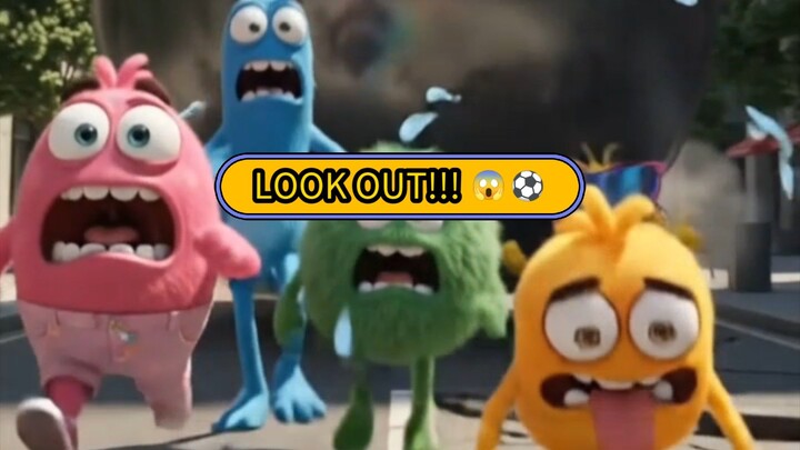 GIANT BALL vs CRAZY CHARACTERS! 😱⚽😂