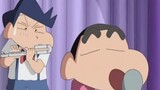 Awesome! Shin-chan turned into a microphone master and cooperated perfectly with Kazama, which drew 