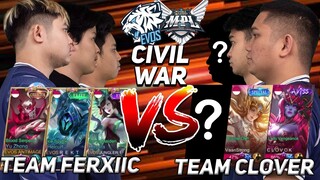 CIVIL WAR EVOS VS EVOS LATIAN SBLM MPL S9 TEAM 1 FERXIC, REKT, ANTIMAGE VS TEAM 2 CLOVER, VAANSTRONG