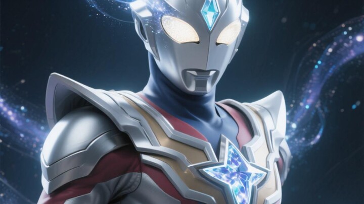 Saya menggambar "Full-body Blessing" milik Ultraman Triga, apakah Anda ingin melihatnya? [versi AI]
