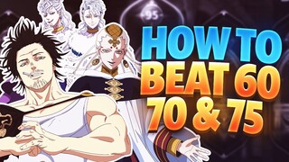 HOW TO BEAT HALL OF ILLUSIONS STAGES 60, 70 & 75 ON GLOBAL! | Black Clover Mobile