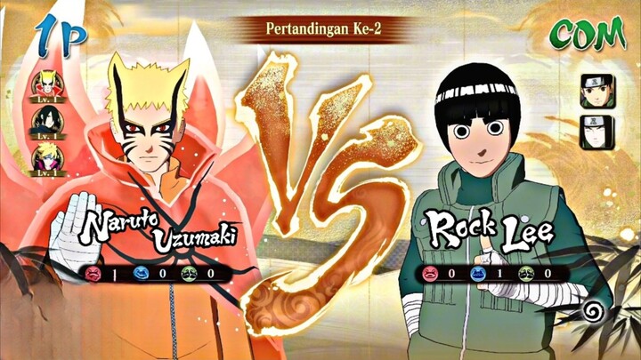 NARUTO MODE BARYON vs ROCK LEE ☠️