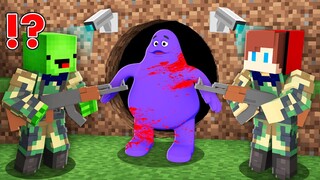 How Mikey and JJ Became WAR vs GRIMACE SHAKE in Minecraft - Maizen