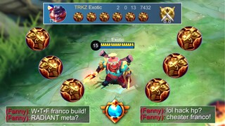 FRANCO 6X RADIANT ARMOR BUILD (MAGIC RESIST HACK) ~MLBB