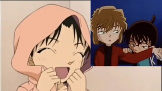 Does Ai smell good? Just look at Ayumi's happy expression and Conan's impatient look.