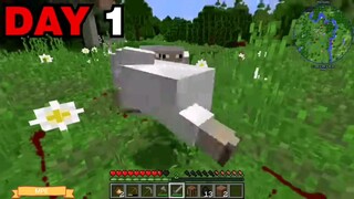 MINECRAFT Tận Thế Zombie P2 -100 Ngày Sinh Tồn - Day1 - MinecraftPocketEdition