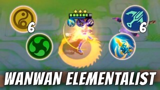 ELEMENTALIST WANWAN + DRAGON SPEAR !! SCARY META COMBO !! MAGIC CHESS MOBILE LEGENDS