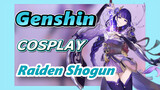 [Genshin,  COSPLAY]  Imitation of Raiden Shogun drawing her sword
