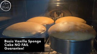 สูตรสปันจ์เค้กพื้นฐาน การันตีไม่มีพลาด Basic Vanilla Sponge Cake NO FAIL Guarantee! | AnnMade