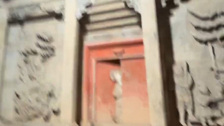 It is said that this "Woman Opening the Door" mural was exactly what terrified tomb robbers to death