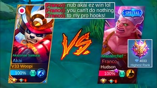 WOOPI VS TOP GLOBAL PRO FRANCO 4K POINTS! | THIS IS HOW TO COUNTER PRO FRANCO! | (Intense Match!🔥)