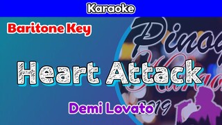 Heart Attack by Demi Lovato (Karaoke : Baritone Key)