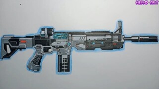 FREE FIRE Cách Vẽ skin SCAR TITAN Thật Chi Tiết Đẹp Như 3D