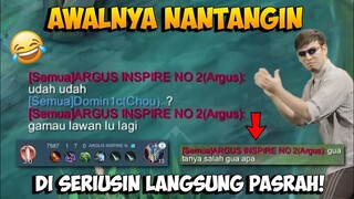 AWALNYA NANTANGIN, GILIRAN DI SERIUSIN MALAH PASRAH MANG AGUS!! Mobile Legends