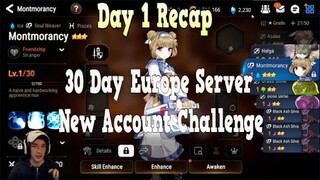 30 Day Account Challenge Europe Server Day 1 Recap