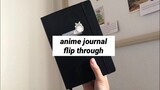 anime journal flip through | third completed journal