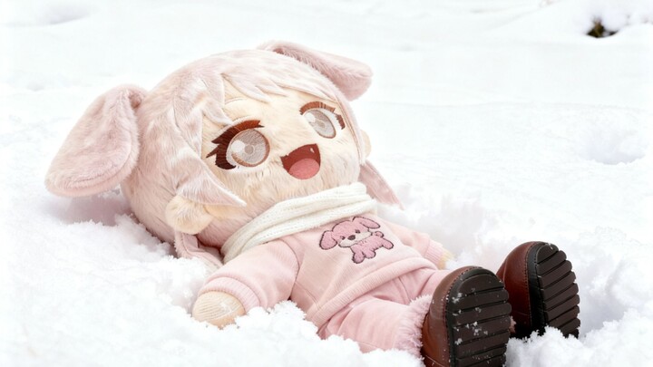 Anjing anon yang bermain salju! Bertemu....? (Tanpa suntingan)