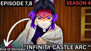 Demon Slayer Season 4 Episode 7,8 Explained in Hindi | Doma vs Shinobu Fight Infinity Castle Arc
