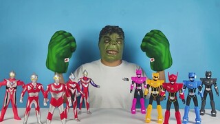 The Hulk was angry and attacked the mini-spy team and Ultraman Tiga, and was also taken aback by Oza