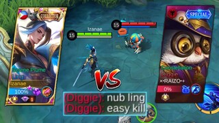 HOW TO COUNTER ANNOYING DIGGIE STRATEGY! LING WTF INSANE SPEED?! | Ling Gameplay - MLBB