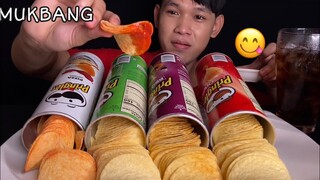 MUKBANG EATING PRINGLES 4 FLAVOURS | MukBang Eating Show
