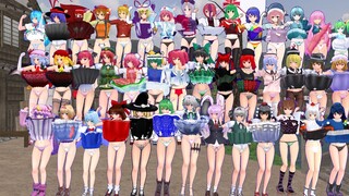 【東方MMD】42人でサンキューパンモロ 30fps版【紳士向け】