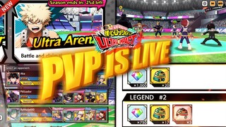 PVP IS LIVE!! UP TO 1000 FREE HERO GEMS!? LETS BECOME THE LEGEND (My Hero Academia: Ultra Impact)