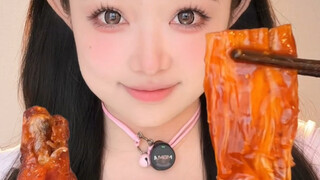 Enoki mushrooms + glass noodles + big chicken leg!!