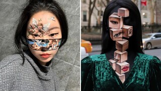 Using her own body as a canvas, the Korean "illusion" girl