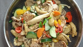 nấm sào heo lát.món chay. đải tiệt hoặc đám giỗ.