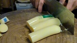 Cách cắt đậu phụ trứng nhanh