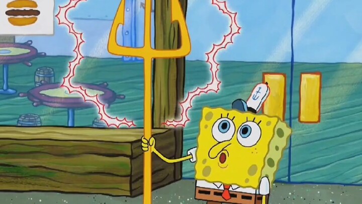 SpongeBob obtains the artifact trident, and all the crab pots he made come alive