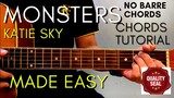 Katie Sky - MONSTERS Chords (Guitar Tutorial) for Acoustic Cover