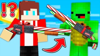 JJ AND MIKEY FOUND CANDY GUNS FROM WILLY WONKA IN MINECRAFT ! Mikey and JJ CANDY GUN!