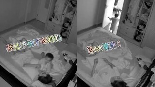 1岁萌娃要喝奶，奶声奶气和妈妈无障碍交流，要爸爸泡奶语气亮了