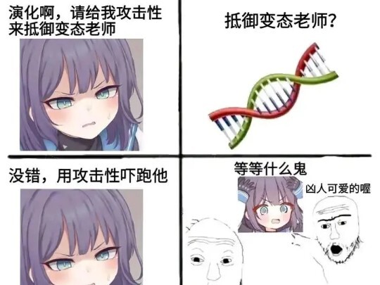 An awkward evolutionary contrast meme